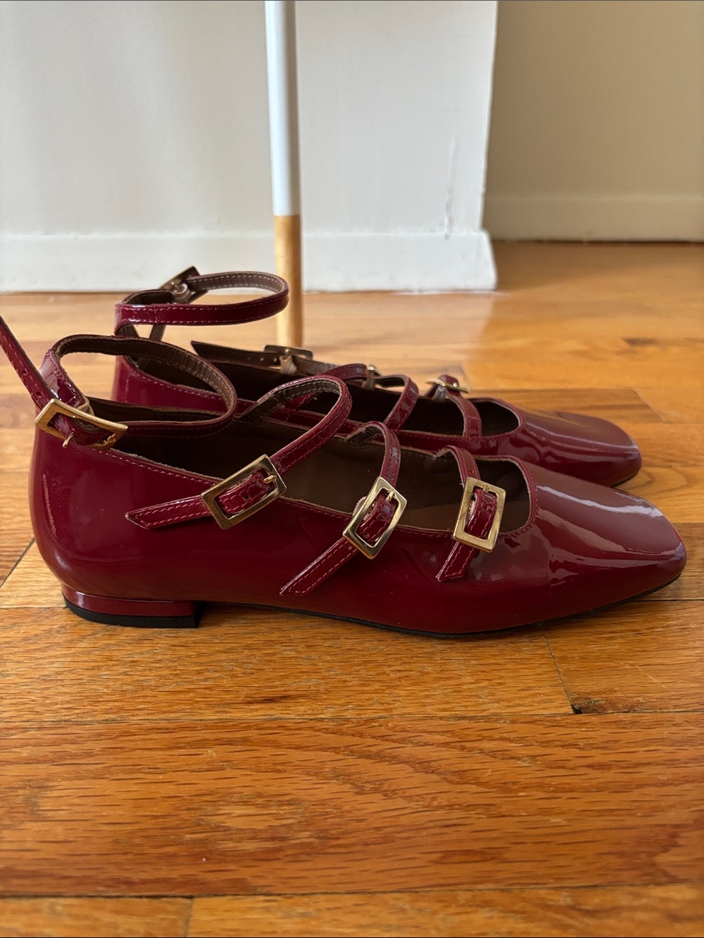 ALOHAS Luke Onix Wine Burgundy Leather Ballet Flats - Picture 3 of 6